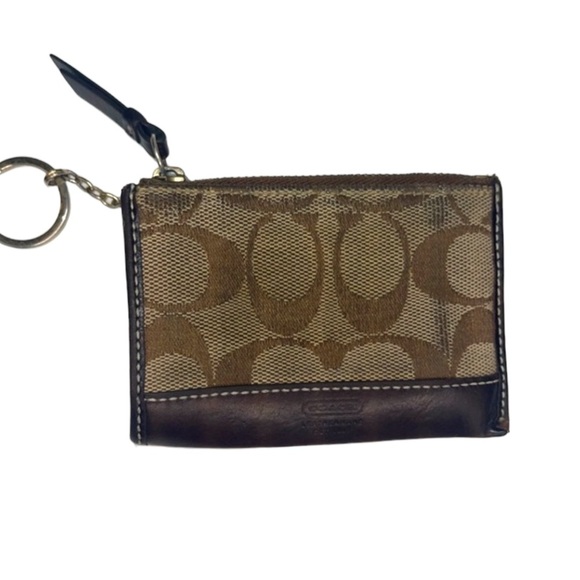 Coach Signature C Mini Coin Wallet Key Chain - Picture 9 of 9